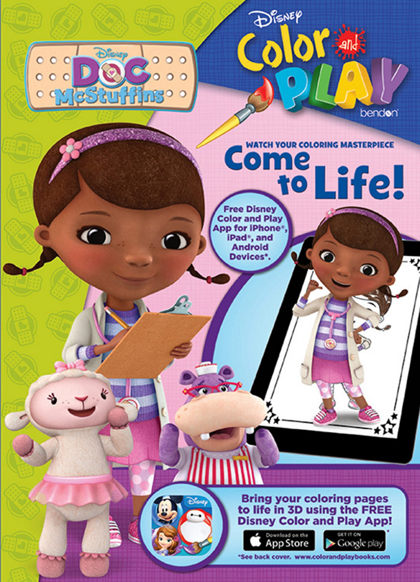 Doc McStuffins 128-Page Color and Play Coloring and Activity Book ...