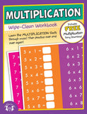 10-Page Multiplication Wipe-Clean Workbook [Staple-bound Laminated Paperback, Twin Sisters®, ©2019]