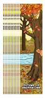 KaleidoQuest "Autumn Is Enchanting" Colorable Bookmark - Fall Theme (Pack of 12)