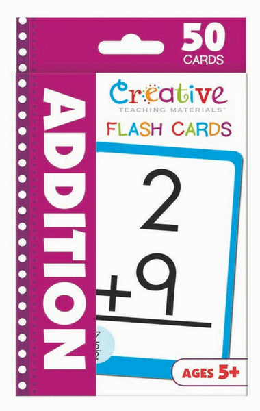 Addition [50-count Flash Cards, Creative Teaching Materials™, ©2015] (Ages 5+)