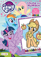 My Little Pony 48-Page Color by Number Coloring Book with Full-Color Border Guide