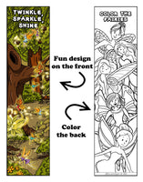 Bundle of 12 Disney Fairies Tinkerbell Grab and Go Play Packs and 12 KaleidoQuest Fairies-Themed Colorable Bookmarks