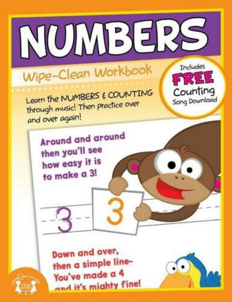 10-Page Numbers Wipe-Clean Workbook [Staple-bound Laminated Paperback, Twin Sisters®, ©2012]