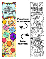 Bundle of 12 Dreamworks Trolls Grab & Go Play Packs and 12 KaleidoQuest 'Throw Kindness Around Like Confetti' Party-Themed Colorable Bookmarks