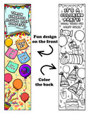 KaleidoQuest "Throw Kindness Around Like Confetti" Colorable Bookmark - Party Theme (Pack of 12)