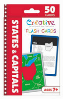 States & Capitals [50-count Flash Cards, Creative Teaching Materials™, ©2015] (Ages 7+)