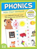 10-Page Phonics Wipe-Clean Workbook [Staple-bound Laminated Paperback, Twin Sisters®, ©2012]
