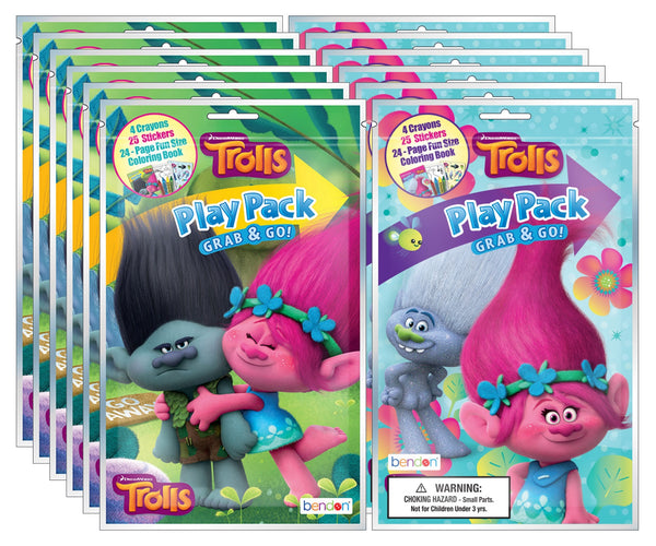 Bundle of 12 Trolls Grab & Go Play Packs - 6 each of 2 artwork designs –  KaleidoQuest