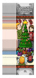 KaleidoQuest "It's Beginning to Look a Lot Like Reading” Colorable Bookmark - Christmas Theme (Pack of 12)
