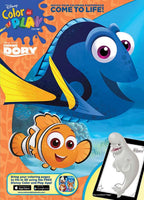 Bundle of 7 Ocean-Themed Coloring and Activity Items - Four Finding Dory Coloring Books, Finding Nemo & Dory Grab & Go Play Packs, KaleidoQuest Ocean-Themed Colorable Bookmark
