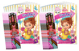 Bundle of 12 Disney Junior Fancy Nany Grab & Go Play Packs and 12 KaleidoQuest 'You Are Perfect Just The Way You Are' Princess-Themed Colorable Bookmarks