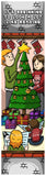 KaleidoQuest "It's Beginning to Look a Lot Like Reading” Colorable Bookmark - Christmas Theme (Pack of 12)