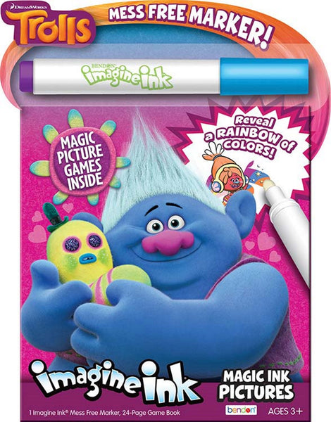 Trolls 24-Page Imagine Ink Magic Pictures Activity Book