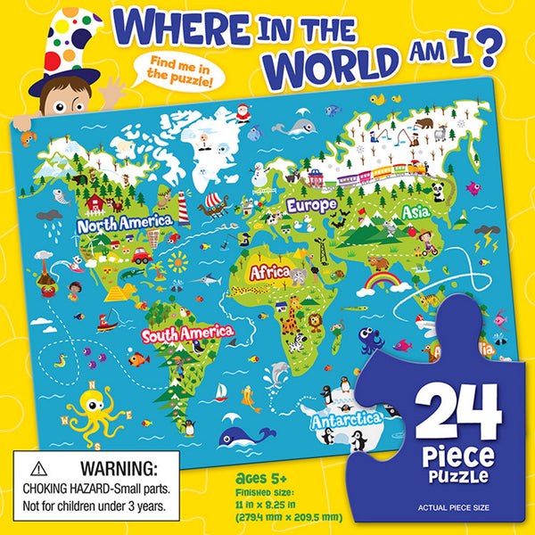 Where in the World Am I? 24-Piece Puzzle (Ages 5+)