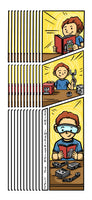 KaleidoQuest "Bring Imagination To Life" Colorable Bookmark - Robots Theme (Pack of 12)