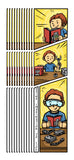 KaleidoQuest "Bring Imagination To Life" Colorable Bookmark - Robots Theme (Pack of 12)