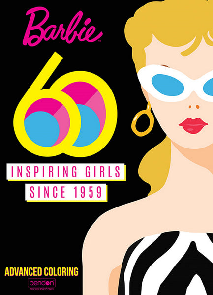 Barbie 60-Year Anniversary 1959-2019 40-Page Advanced Coloring Book