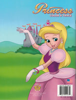 Bendon Princess 48-Page Color and Trace Activity Book