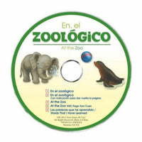 At The Zoo / En, El Zoológico - Spanish-English Beginner Reader [Staple-bound Paperback with Audio CD, Creative Teaching Materials™, ©2015]