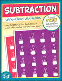 10-Page Subtraction Wipe-Clean Workbook [Staple-bound Laminated Paperback, Twin Sisters®, ©2012]