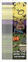 KaleidoQuest "Over the Moon for Reading" Colorable Bookmark - Halloween Theme (Pack of 12)