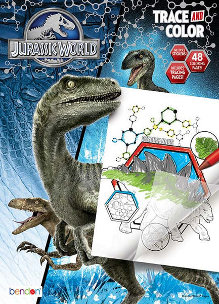 Jurassic World 48-Page Trace and Color Activity Book with Stickers