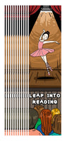 KaleidoQuest "Leap Into Reading" Colorable Bookmark - Ballet Theme (Pack of 12)