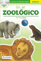 At The Zoo / En, El Zoológico - Spanish-English Beginner Reader [Staple-bound Paperback with Audio CD, Creative Teaching Materials™, ©2015]