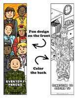 KaleidoQuest “Everyday Heroes” Colorable Bookmark - Hero Theme (Pack of 12)