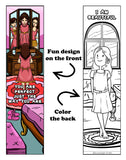 KaleidoQuest "You Are Perfect Just The Way You Are" Colorable Bookmark - Princess Theme (Pack of 12)