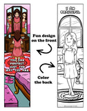 Bundle of 3 Bendon Reward Stickers Booklets - Dora the Explorer, Hello Kitty, and Disney Princess - and 3 KaleidoQuest Colorable Bookmarks - Unicorn, Kitty, and Princess Themes